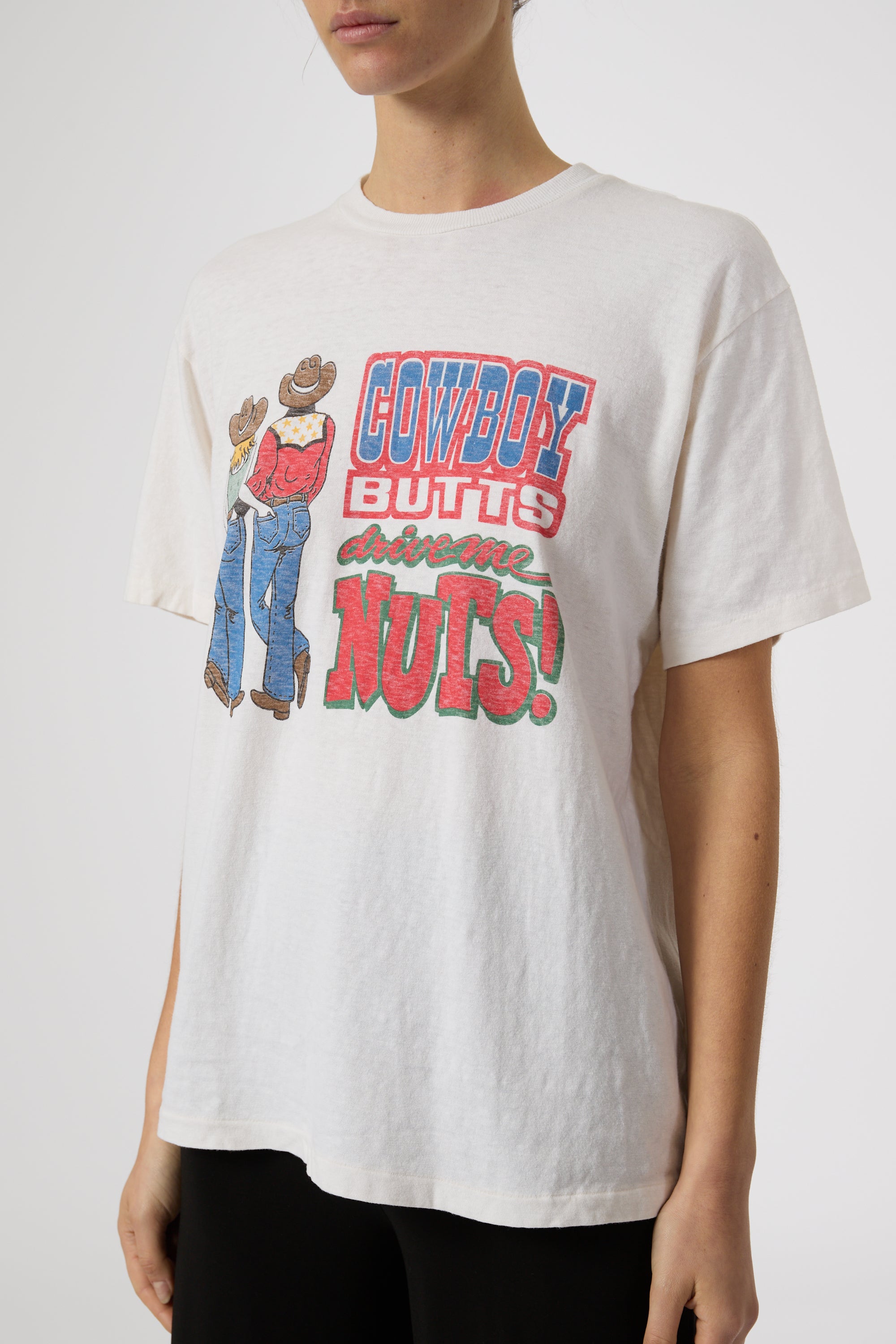 Re/Done - BOYFRIEND TEE COWBOY BUTTS