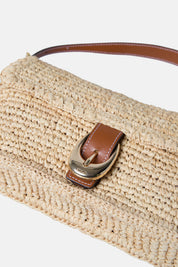 Staud - HARLOW RAFFIA SHOULDER BAG